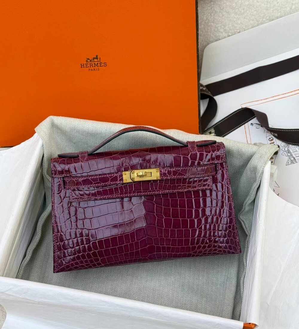 Hermès Kelly Pochette in Shiny Niloticus